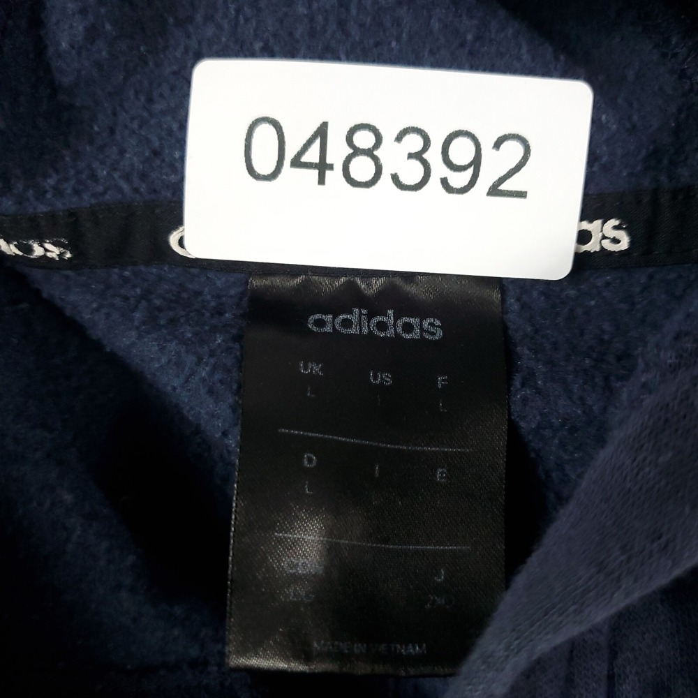 Adidas Sweater Mens Large Blue Casual Pullover Hoodie Sweatshirt * - Picture 9 of 9